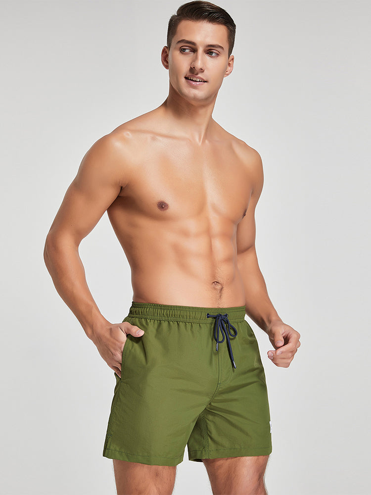 Men's Solid Breathable Beach Shorts Boxer