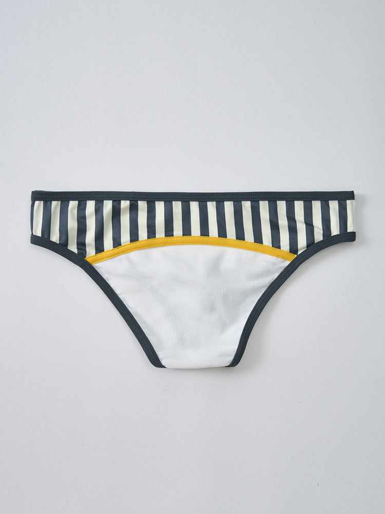 Men's Spliced Striped Mesh Pouch Briefs