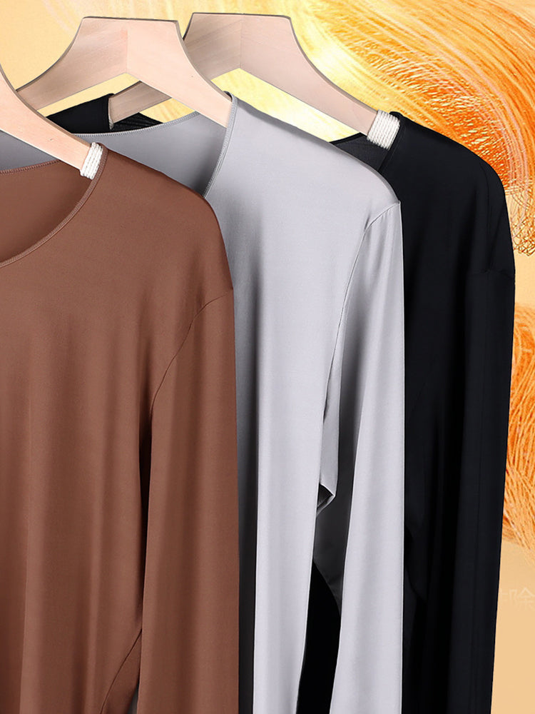 Men's Skin-Friendly Ultra-Thin High-Elastic Anti-Static Thermal Base Layer Tops & Bottoms