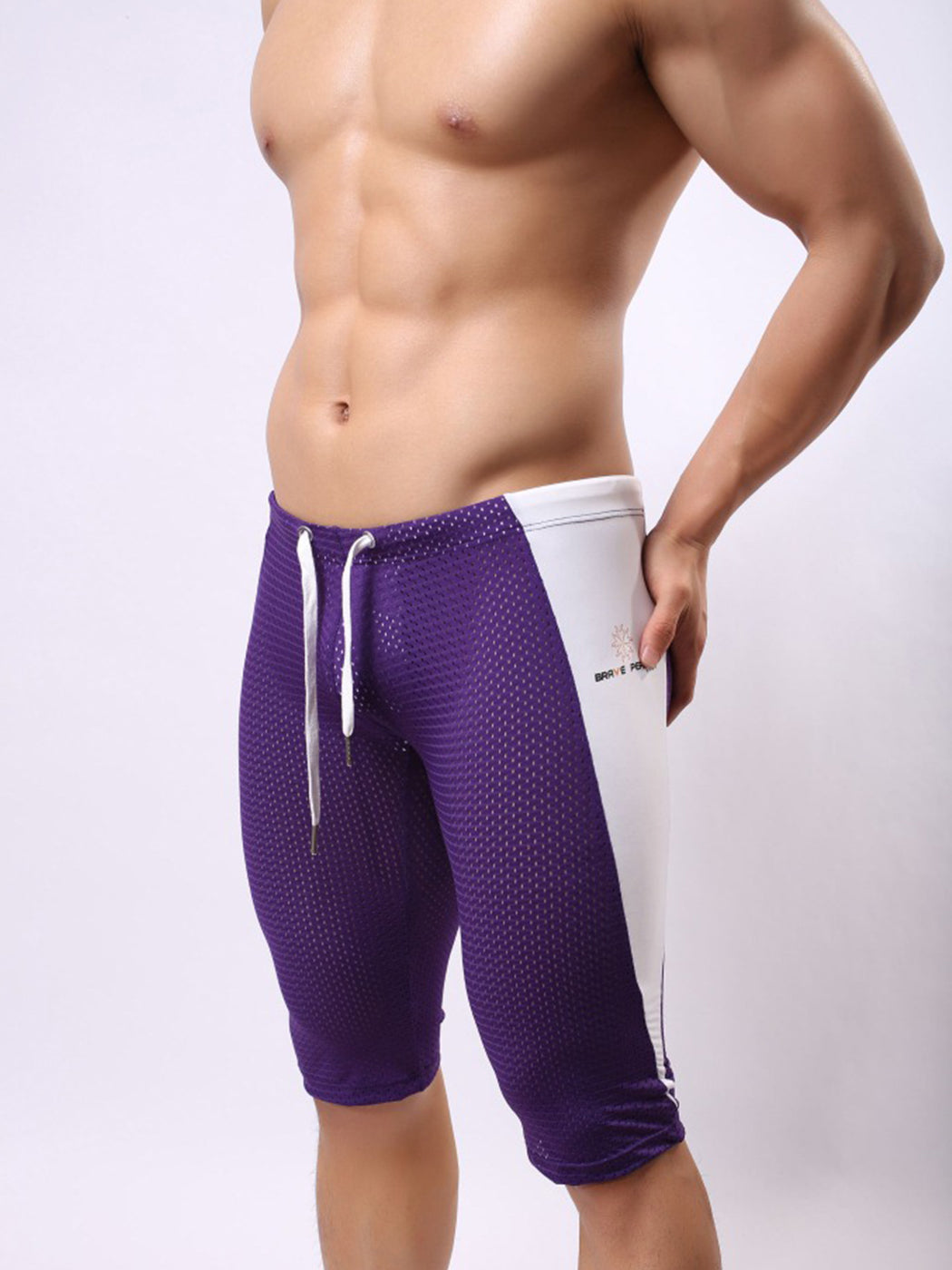 Men's Breathable Compression Shorts with Drawstring