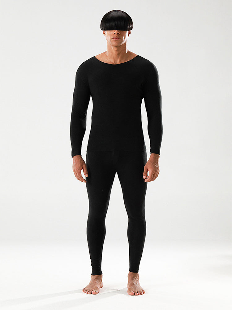Men's Soft Seamless Thermal Sets With Fly