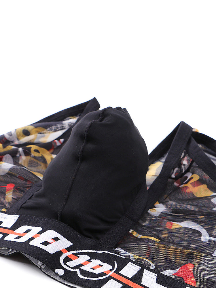 2 Pack Breathable Print Trendy Open-Back Trunks