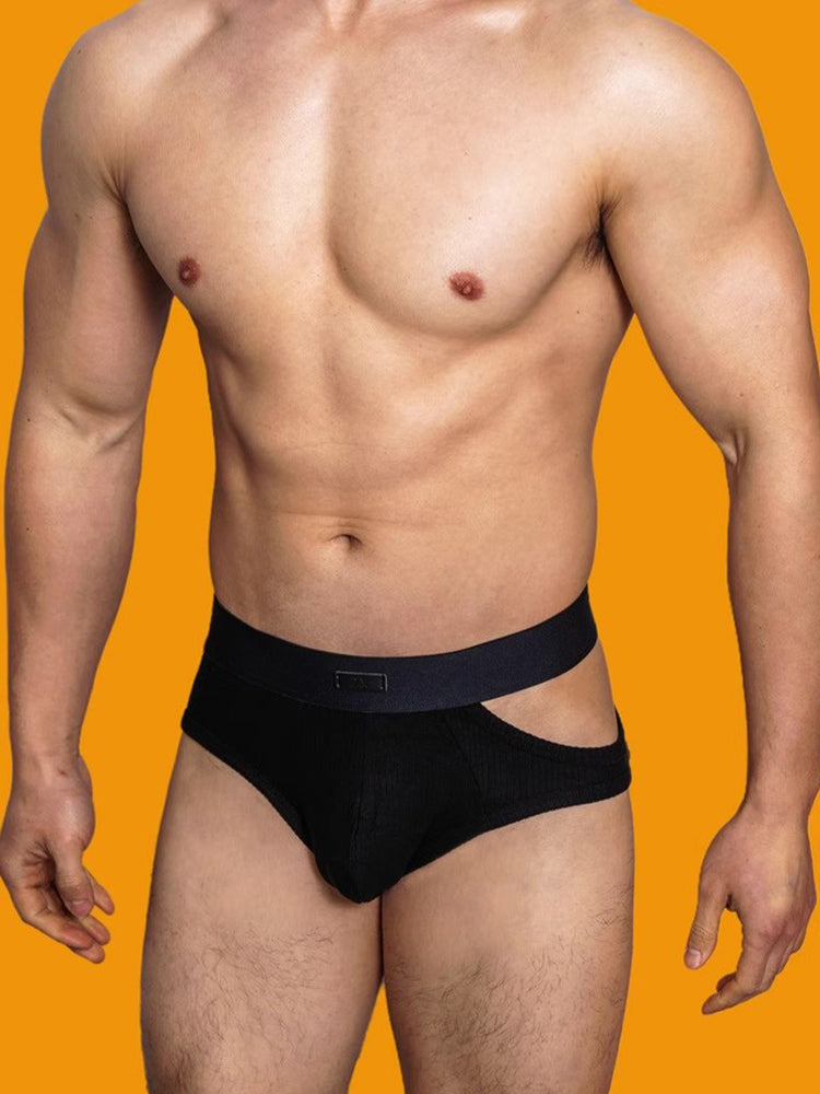 2 Pack Men's Low-Rise Sexy Side-Opening Briefs