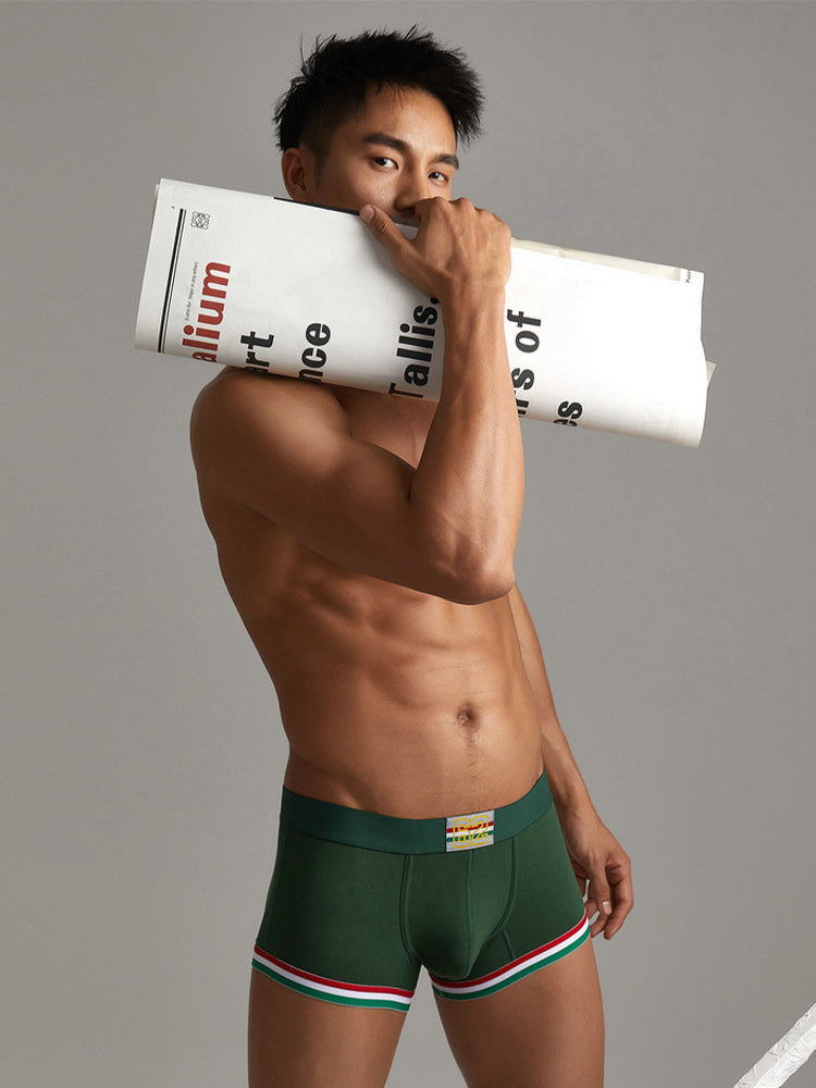 2 Pack Men's Low-Rise Cotton Boxer Briefs