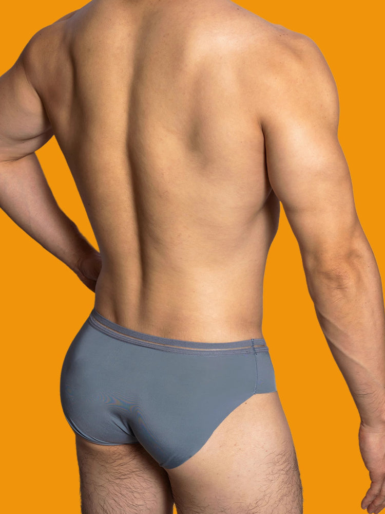 2 Pack Men's Low-Rise Sexy Solid Quick-Dry Briefs