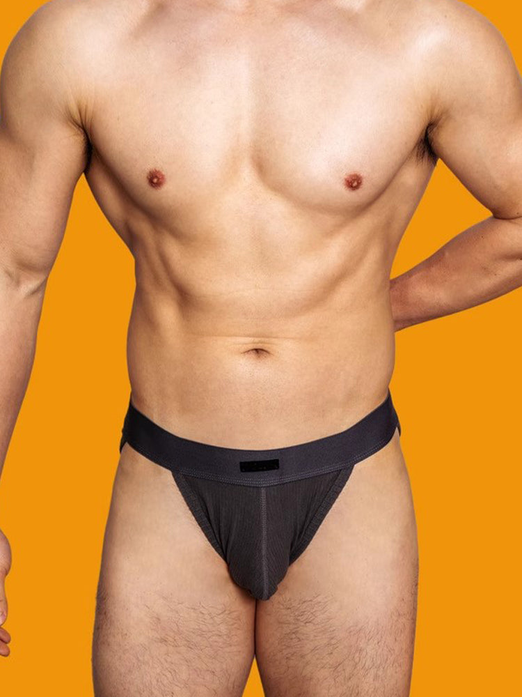 2 Pack Men's Low-rise High-cut Solid Briefs