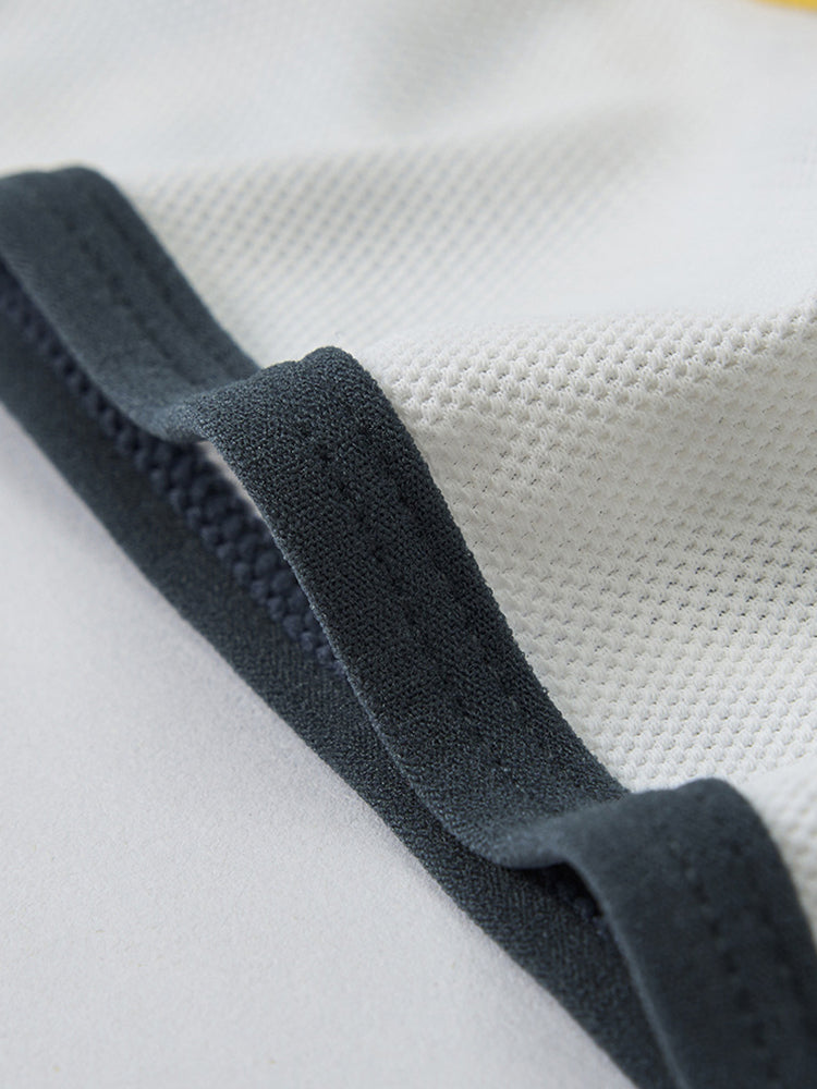 Men's Spliced Striped Mesh Pouch Briefs