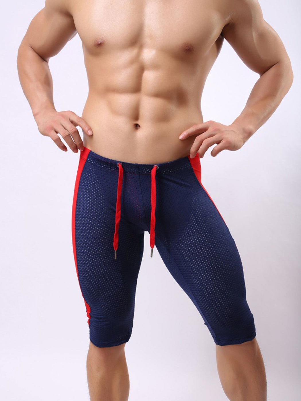 Men's Breathable Compression Shorts with Drawstring