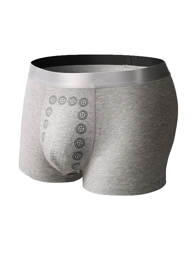 4 Pack Men's Mid-Rise Cotton Antibacterial Breathable Trunks