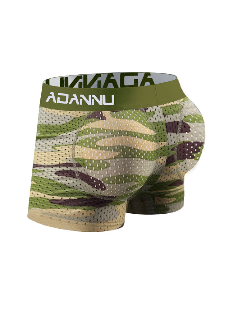 Men's Camouflage Removable Hip Pad Boxer Briefs