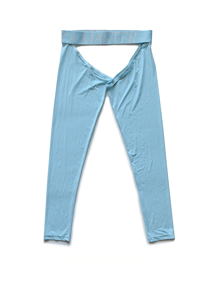 Men's Low-Waist Sexy Hollow Silk-Smooth Semi-Transparent Thermal Pants