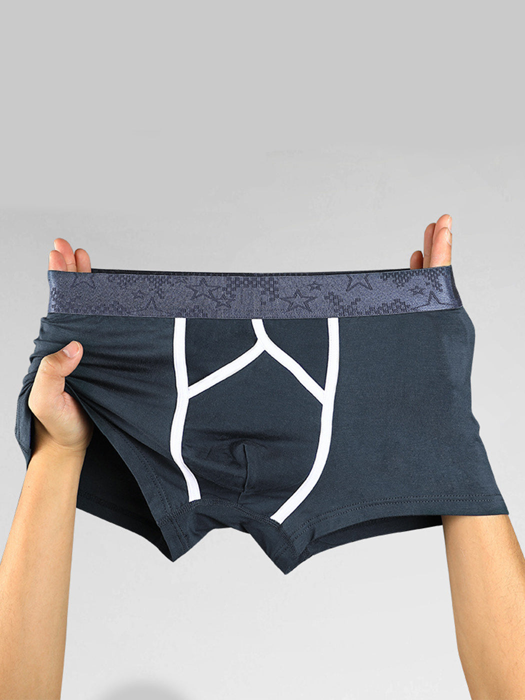 3 Pack Men's U Pouch Contour Patchline Trunks
