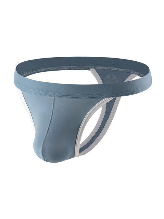 4 Pack Men's Mid-Rise Summer Ice Silk Mesh Thongs