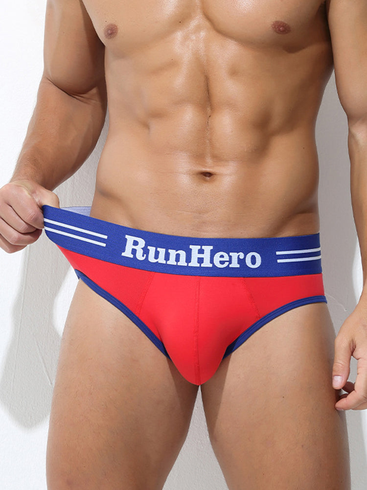 3 Pack Men's Low-Rise Sports Breathable Fitness Hip-Lifting Cotton Briefs