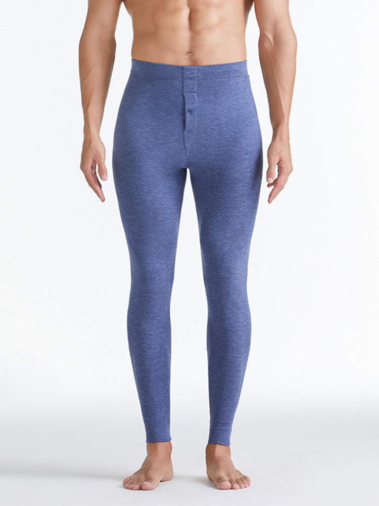 Men's Winter Thermal Long Johns With Button Fly