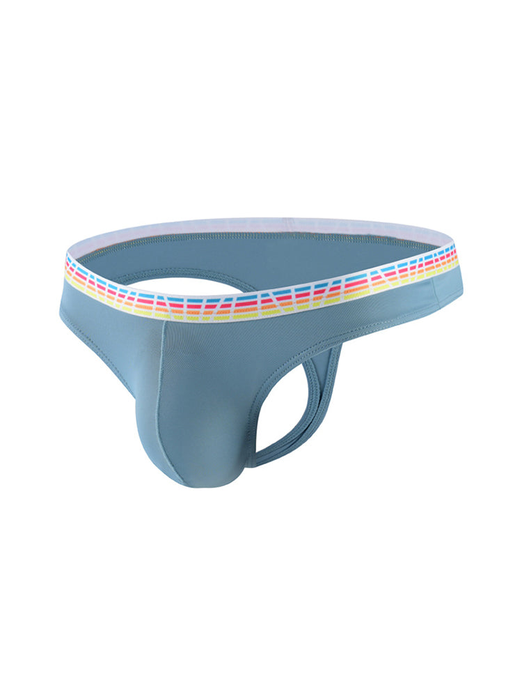 3 Pack Men's Ice Silk Middle-Rise Summer Thongs