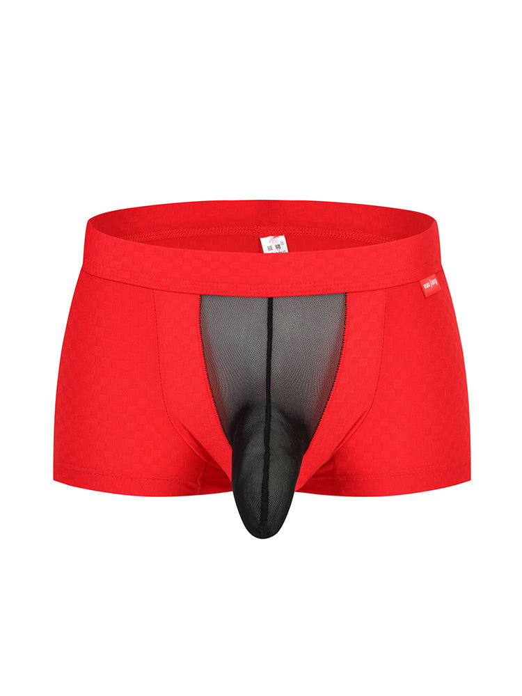 2 Pack Men's U-Pouch Ice Silk Sexy Trunks