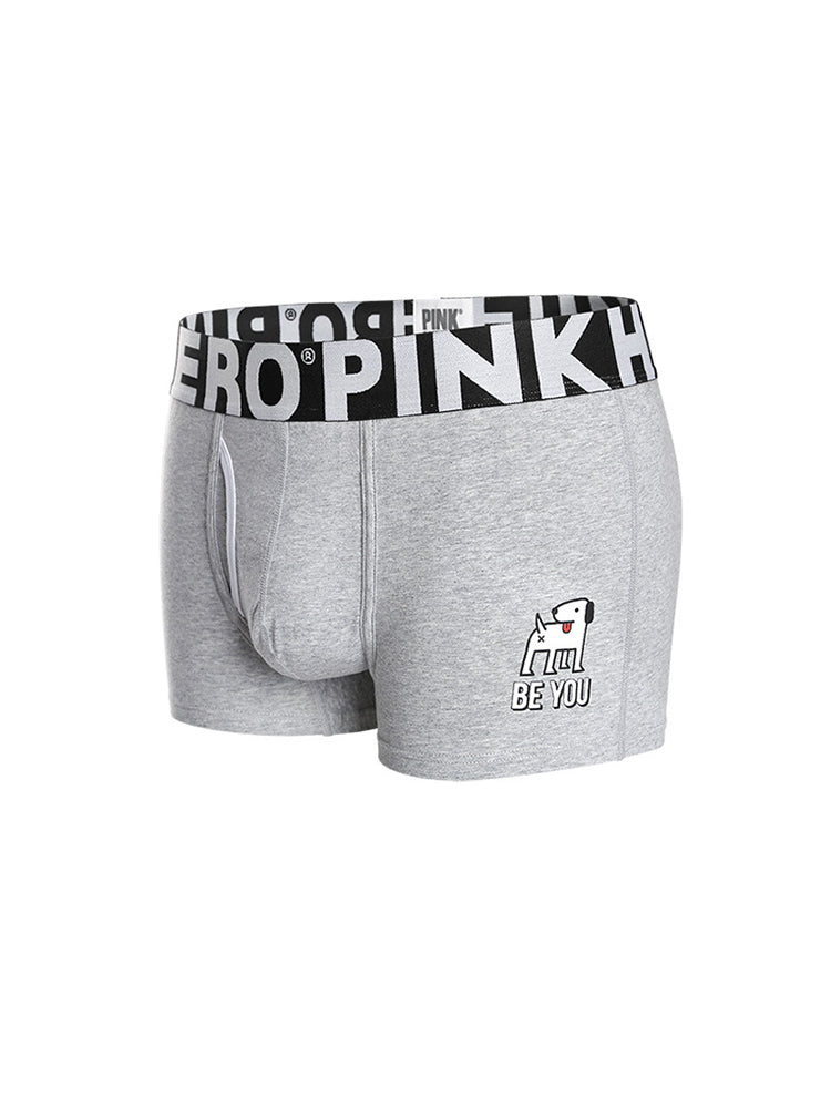 Cartoon Print Soft Cotton Trunks with Fly