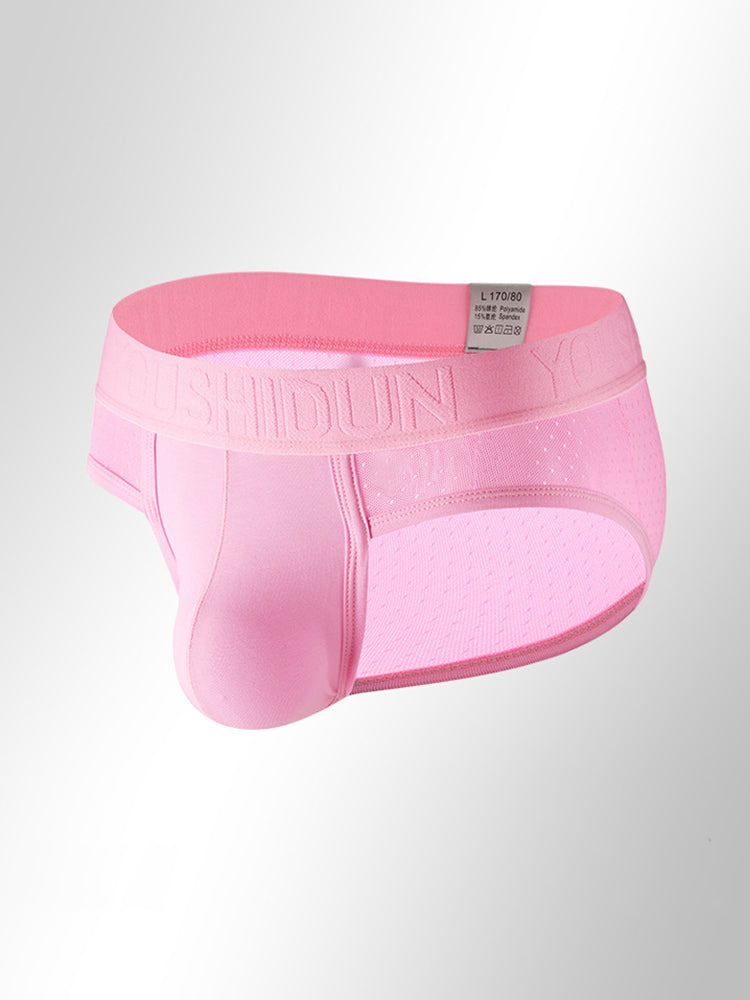 2 Pack Men's Low Rise Mesh Large Pouch U-convex Breathable Comfortable Briefs