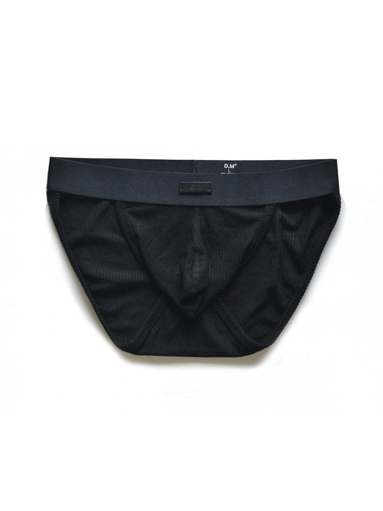 2 Pack Men's Low-rise High-cut Solid Briefs