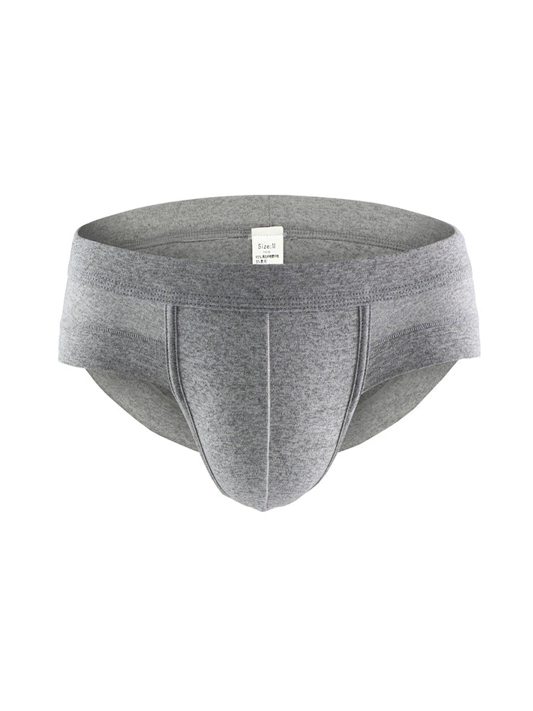 4 Pack Men's Solid Breathable Anti-Pinch Briefs