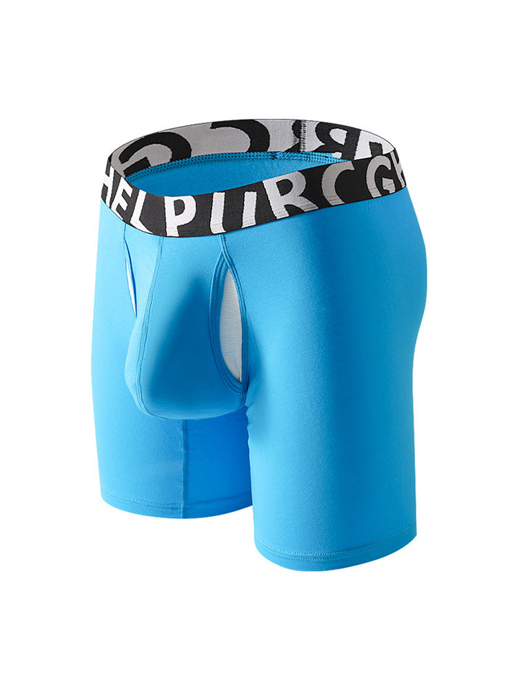 2 Pack Men's Long-Leg Anti-Chafing Performance Boxer Briefs