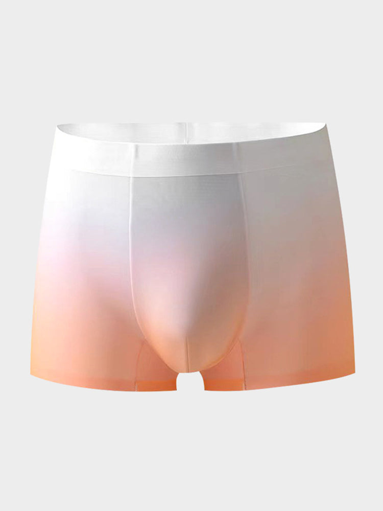 3 Pack Men's Ice Silk Gradient Quick-Dry Ultra-Thin Breathable Antibacterial Trunks