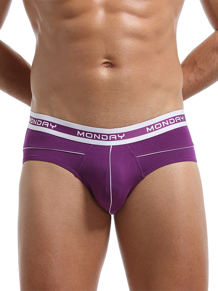 3 Pack Men's Comfortable Sporty Breathable Low-Waist Sexy Briefs