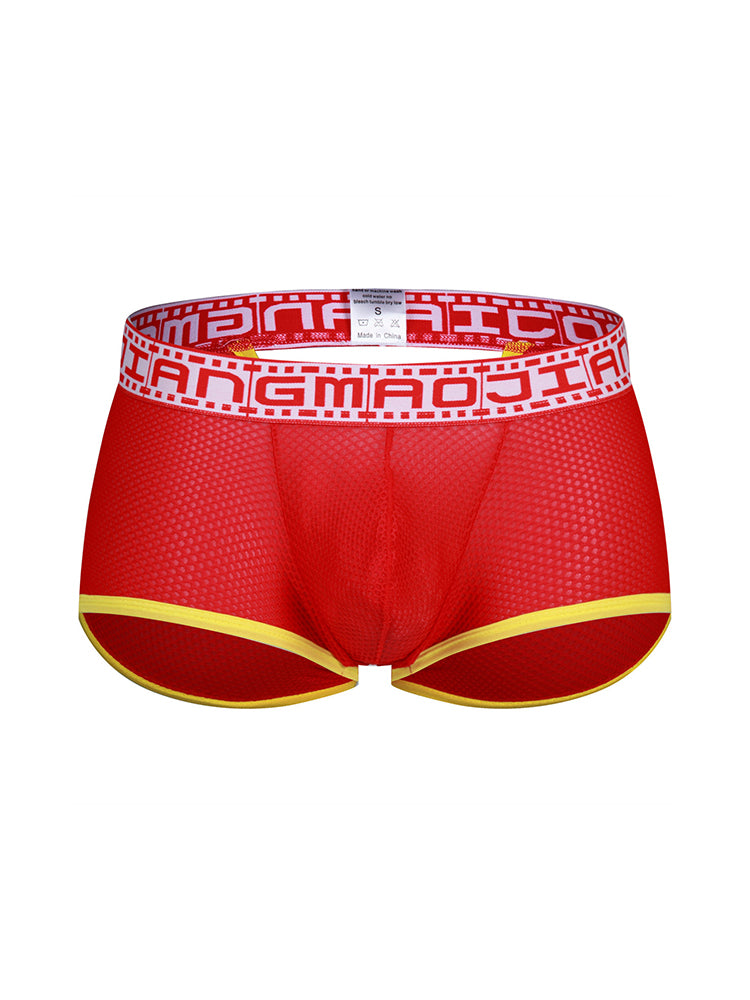 2 Pack Men's Breathable Large Pouch Mesh Fitness Trunks