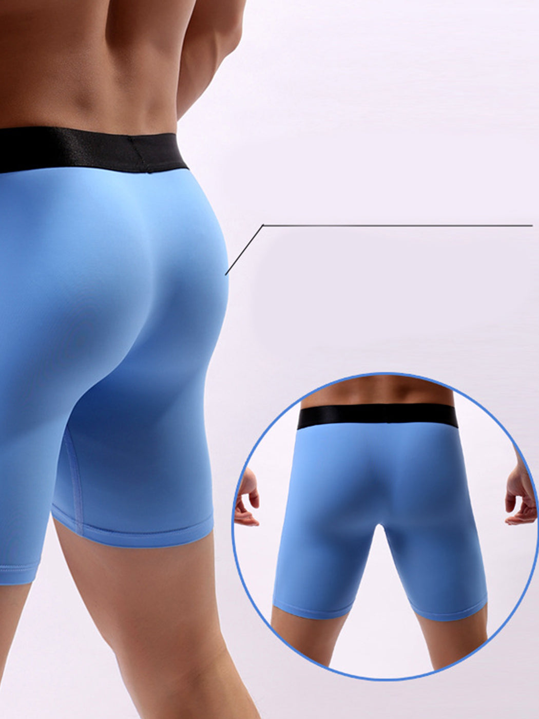 2 Pack Men's Compression Athletic Boxer Briefs