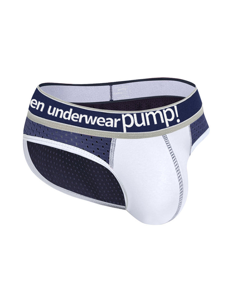 2 Pack Men's Breathable Mesh Comfortable U-convex Large Pouch Sports Briefs