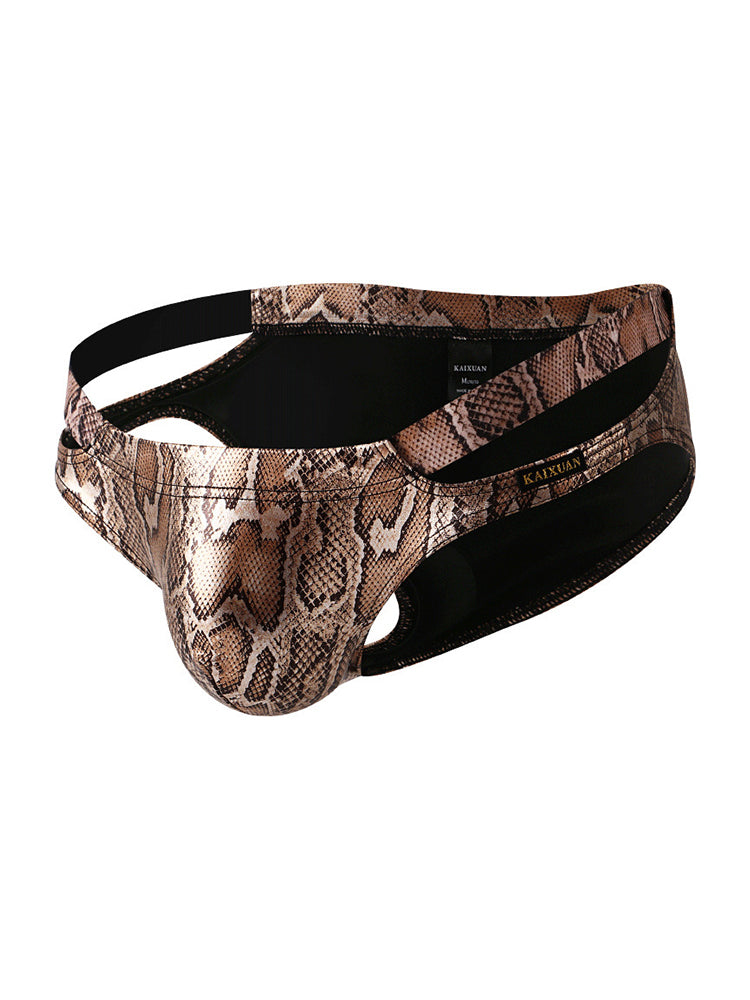 2-pack Men's Snake Print Hollow Briefs