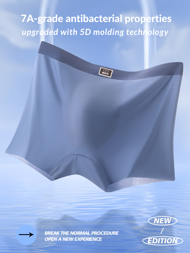 4 Pack Men's Seamless Antibacterial Boxers Briefs