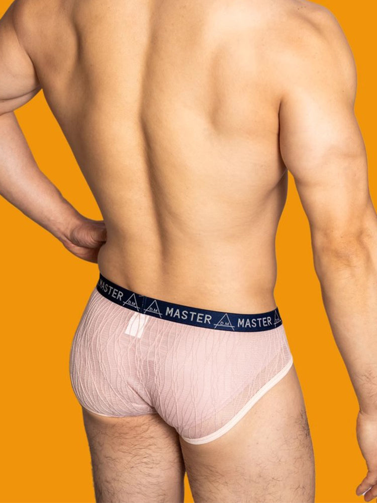 2 Pack Men's Low-Rise Sexy Lace U-Pouch Briefs