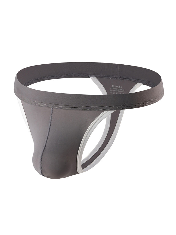 4 Pack Men's Mid-Rise Summer Ice Silk Mesh Thongs