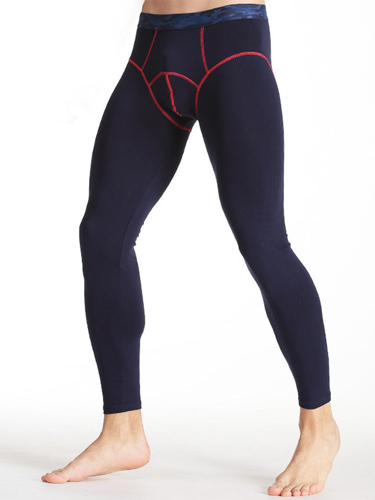 Men's Autumn Johns Underwear 2 in 1 Design Warm Polyester Tights