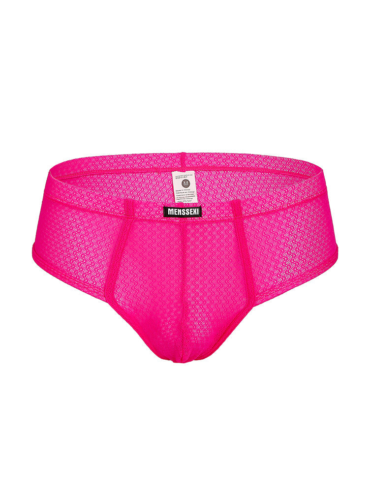 2 Pack Men's Low-Rise Lace Semi-Transparent Trunks