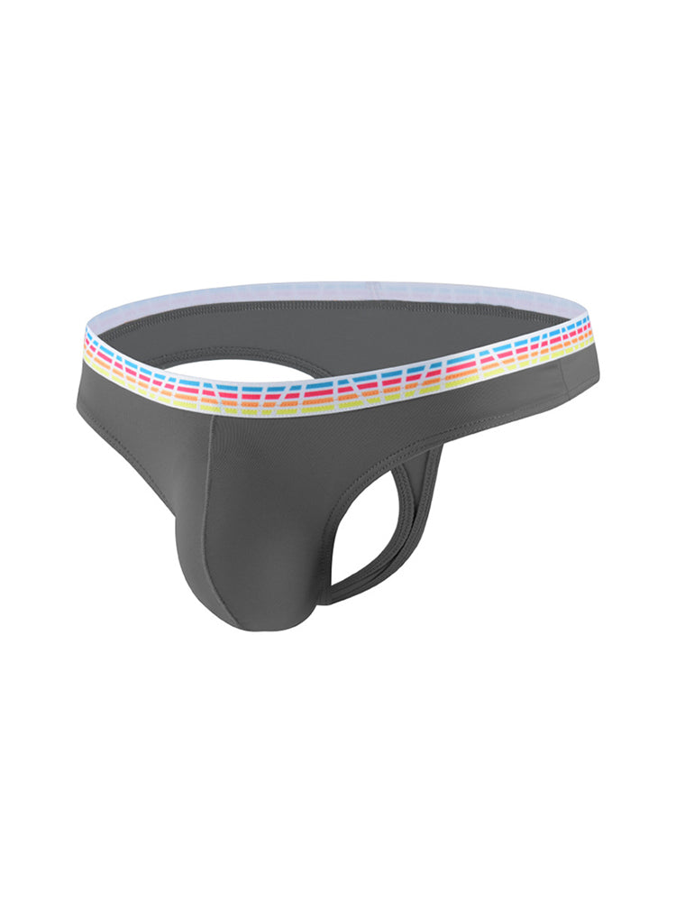 3 Pack Men's Ice Silk Middle-Rise Summer Thongs