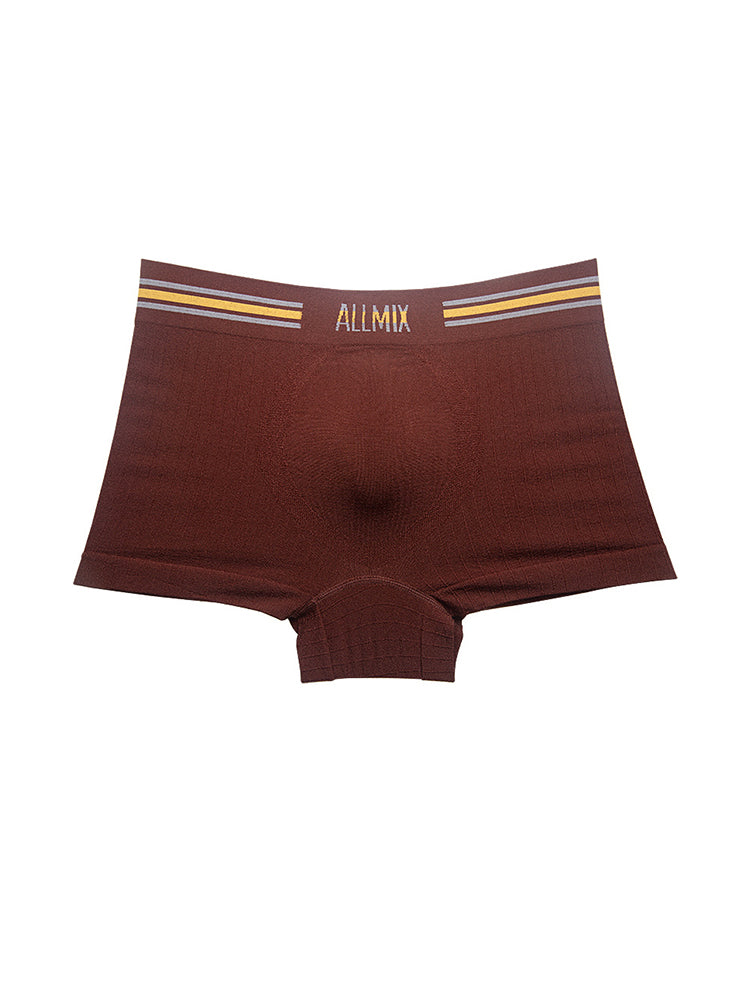 3 Pack ALLMIX Men's Sexy Striped Seamless Low Waist Boxers Briefs