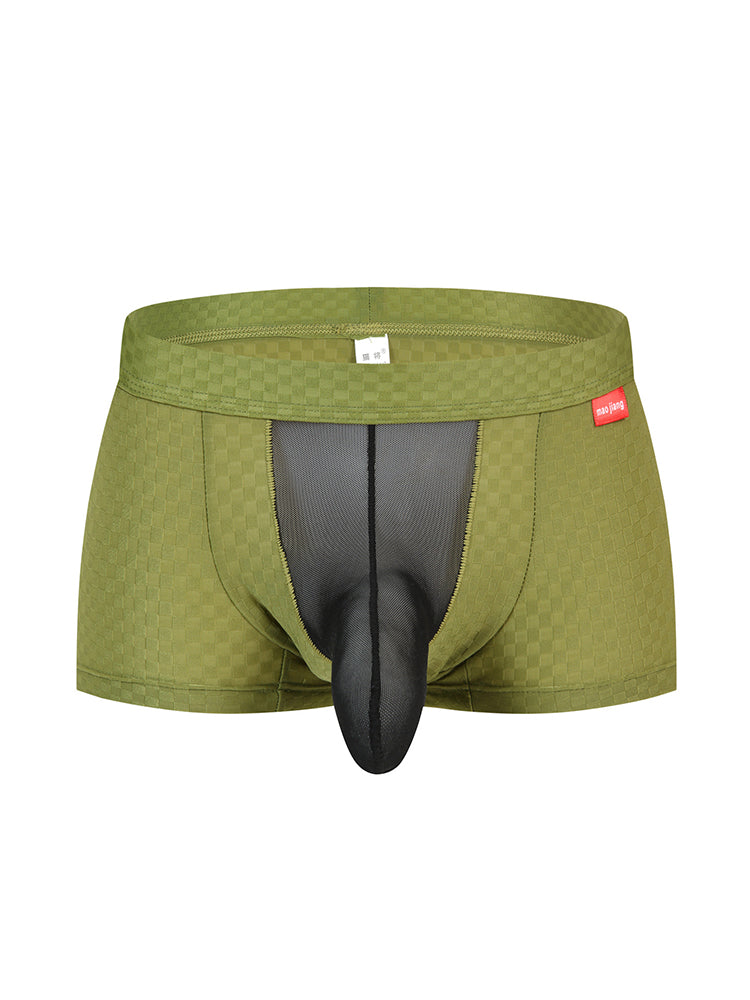 2 Pack Men's U-Pouch Ice Silk Sexy Trunks