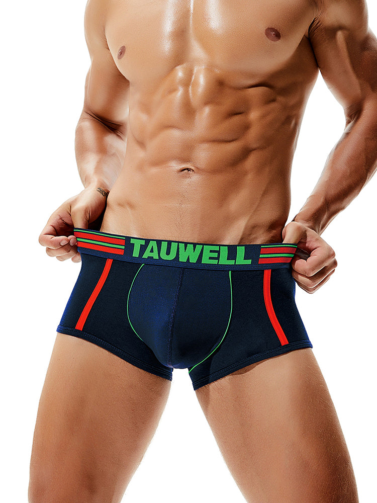 2 Pack Men's Low-Rise Cotton Breathable Trunks Suitable for Sports