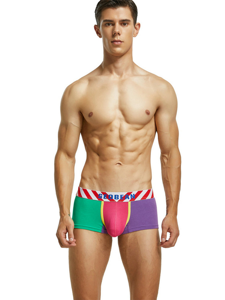 2-pack Men's Colorblock Cotton Boxer Briefs