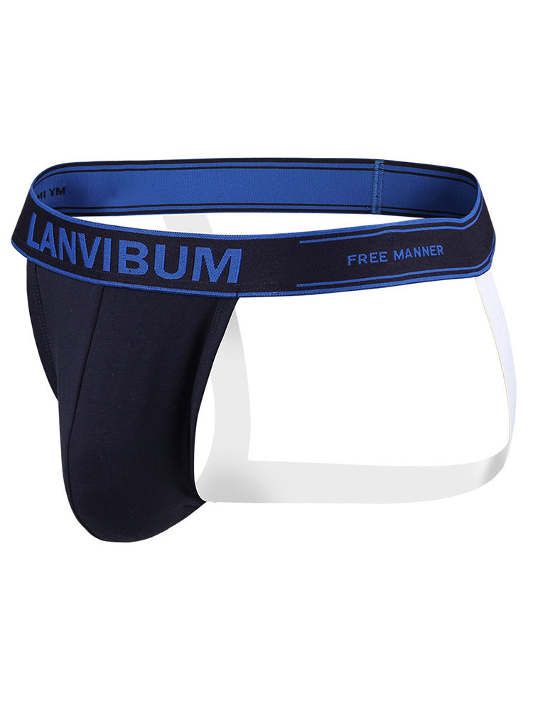 4 Pack Men's Mid-Rise Sexy Comfortable Cotton Jockstrap