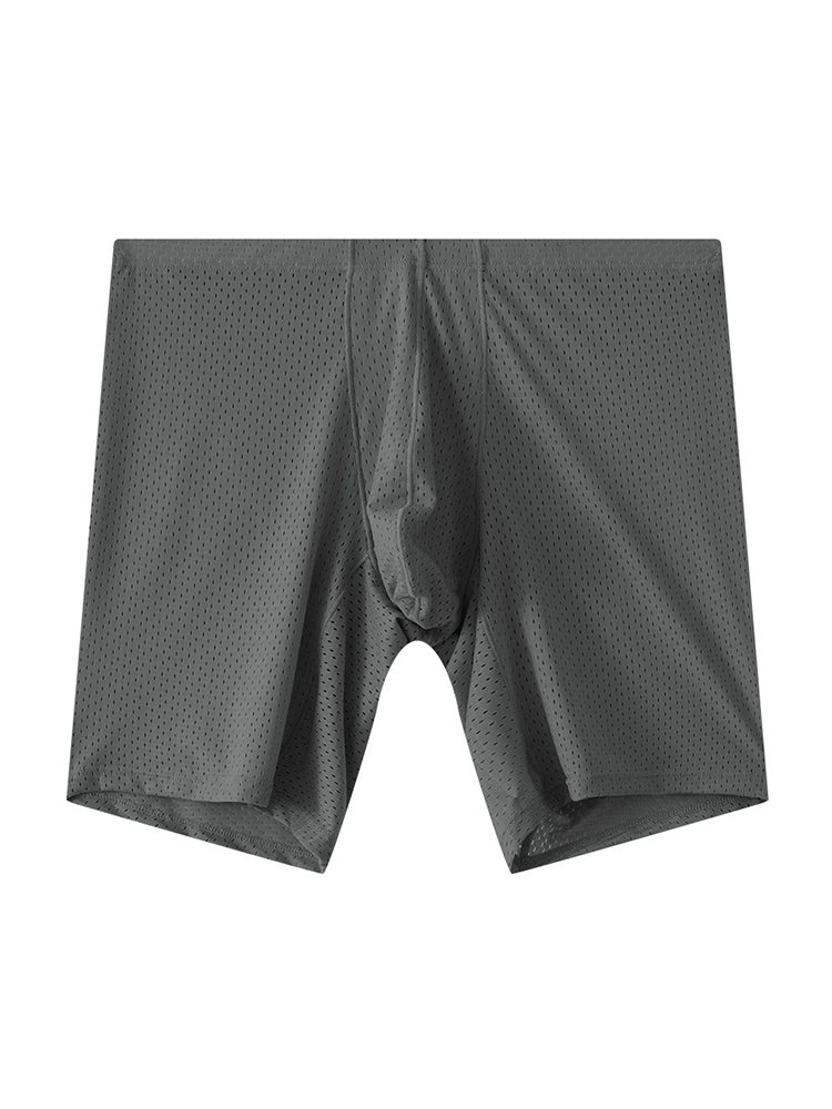 2 Pack Men's Mesh Transparent Sports Fitness Loose Boxer Briefs