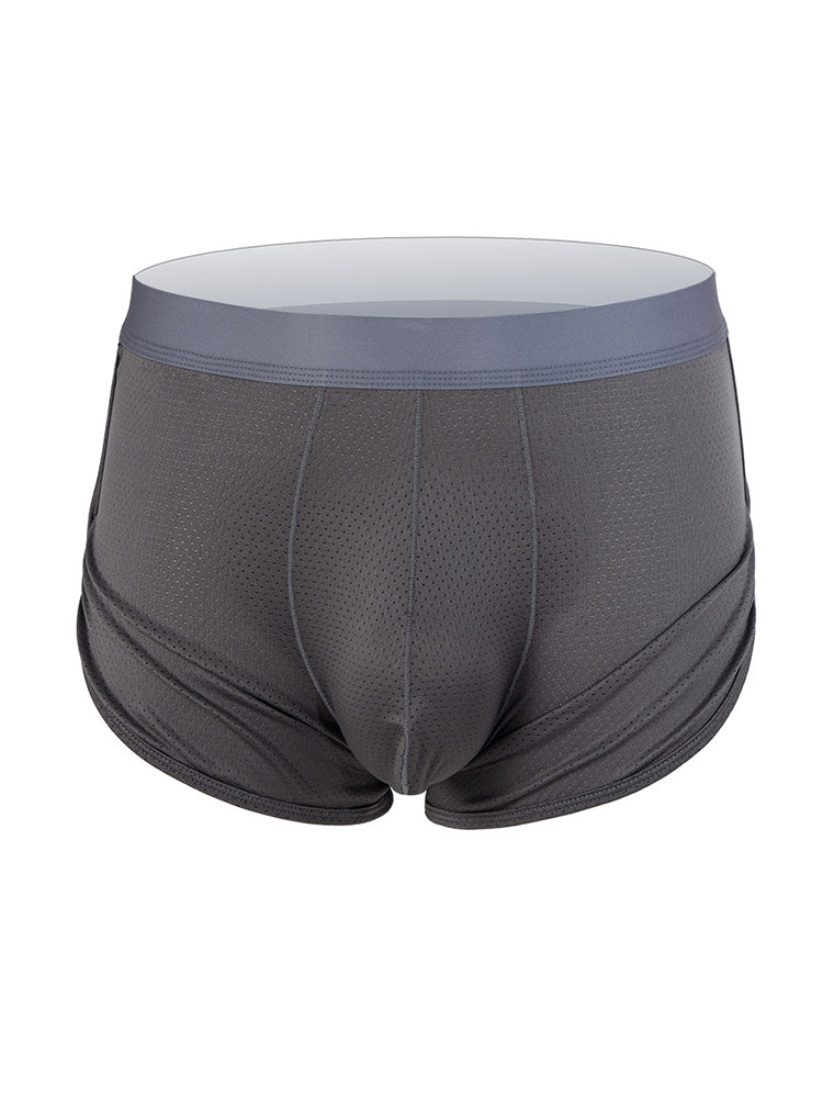 3 Pack Men's Mid Waist Breathable Mesh Home Aloha Boxers