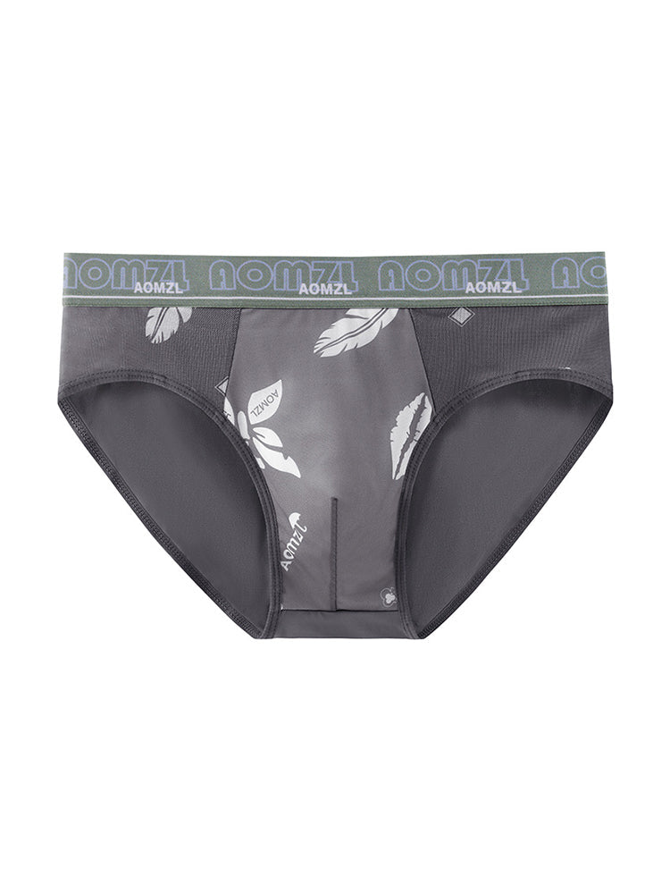 4-pack Men's Sexy Leopard Print Ice Silk Mesh Briefs