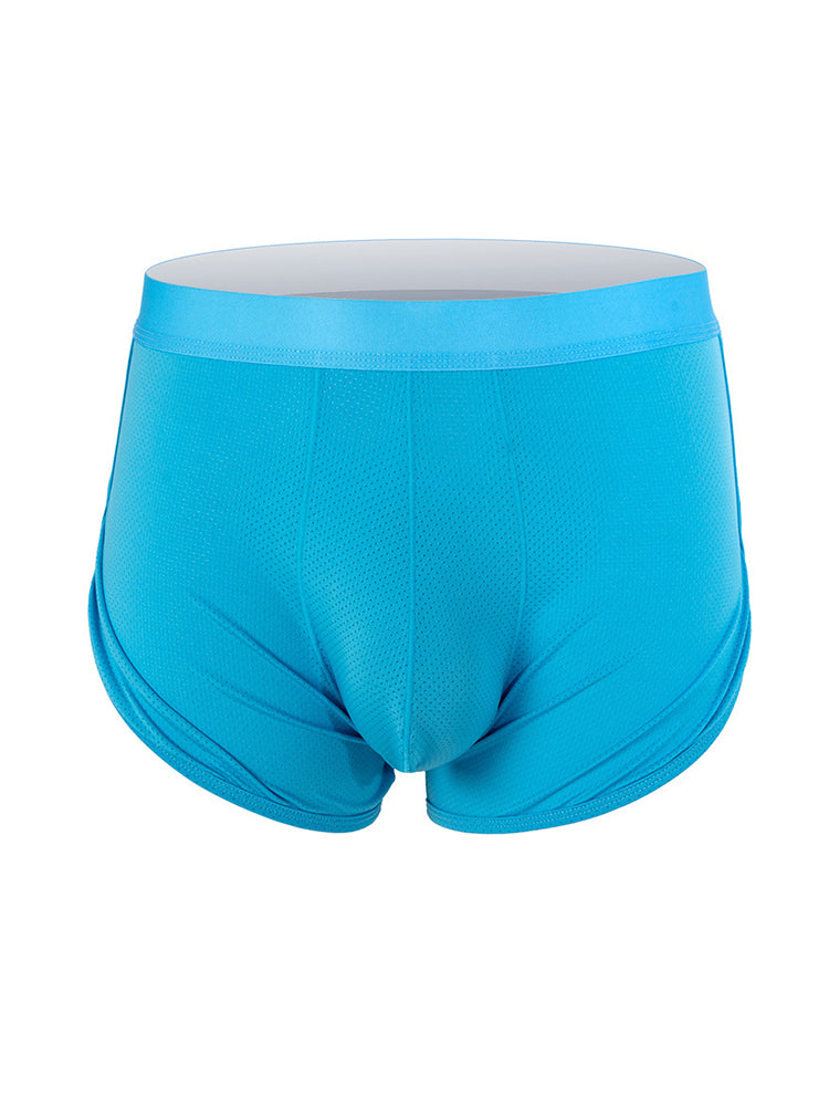 3 Pack Men's Mid Waist Breathable Mesh Home Aloha Boxers