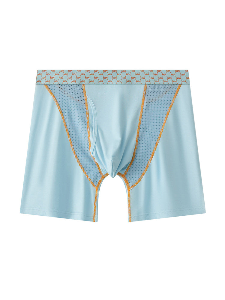 2 Pack Men's Nylon Breathable Sports Anti-Chafing Casual Business Boxer Briefs