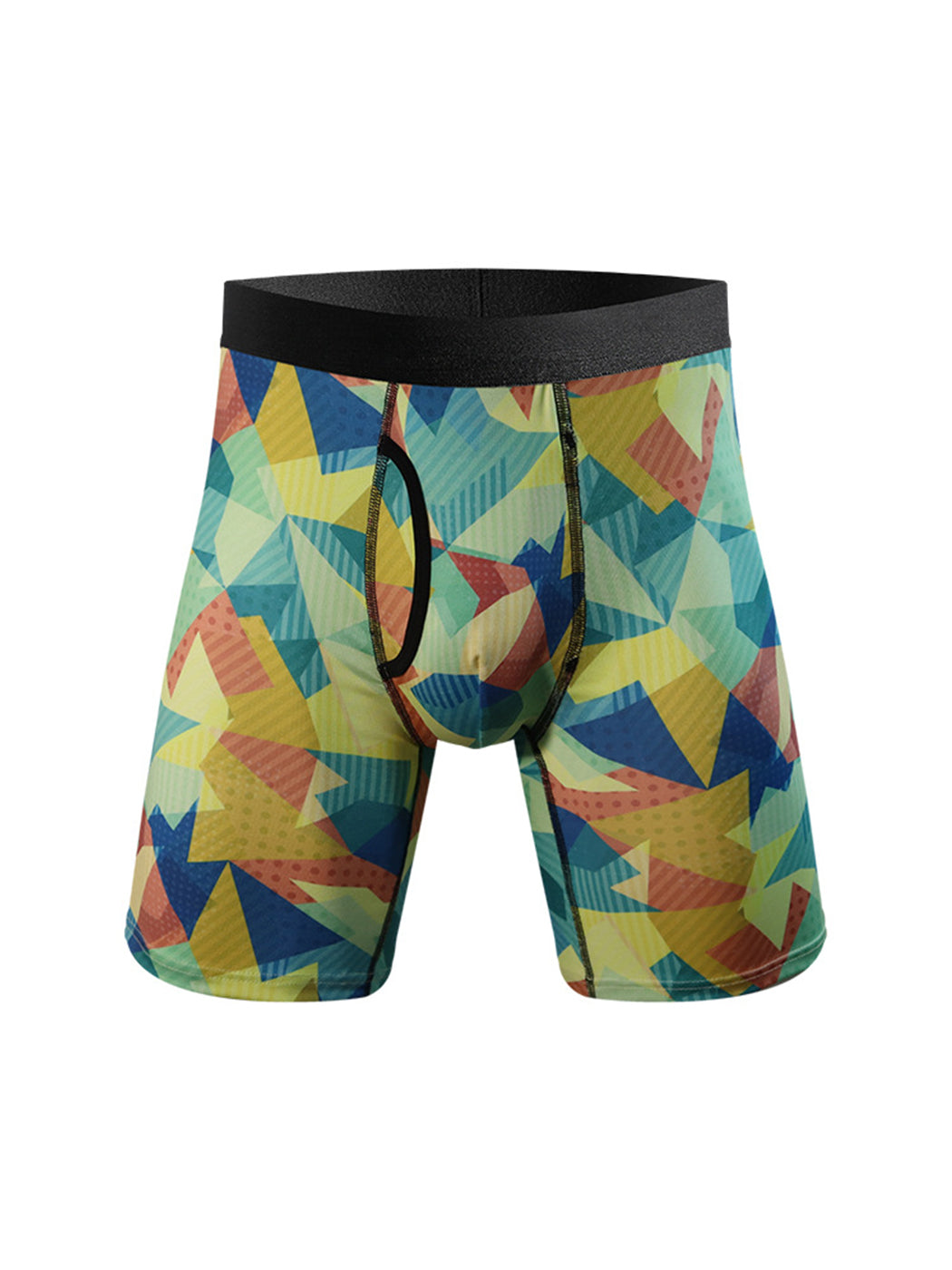 3 Pack Men's Printed Sports Boxer Briefs With Functional Fly