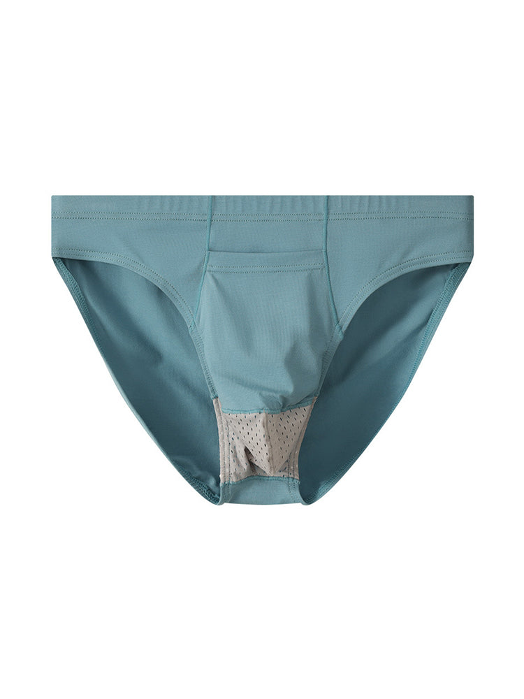 3 Pack Men's Sexy Mesh Breathable Gun Egg Separation Cotton Briefs